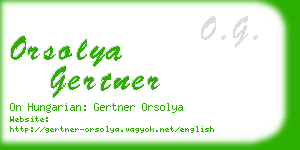 orsolya gertner business card